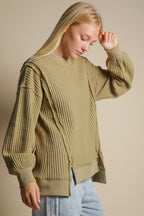 Elise Oversized Waffle Knit Casual Top
