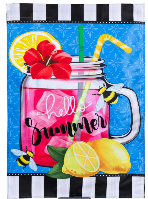 Pink Lemonade Applique Flag