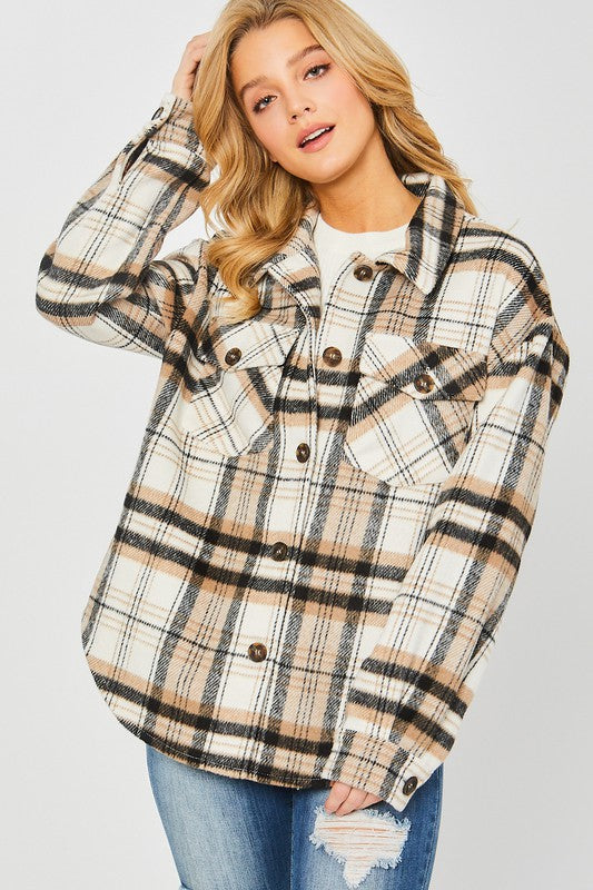 Carmen Plaid Bust Pocket Shacket