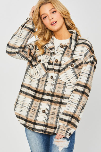 Carmen Plaid Bust Pocket Shacket