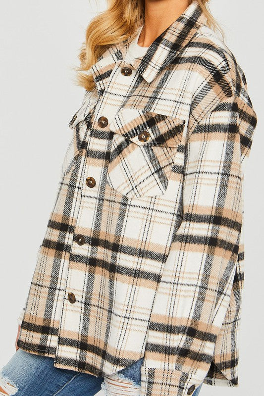 Carmen Plaid Bust Pocket Shacket