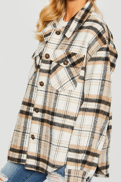 Carmen Plaid Bust Pocket Shacket
