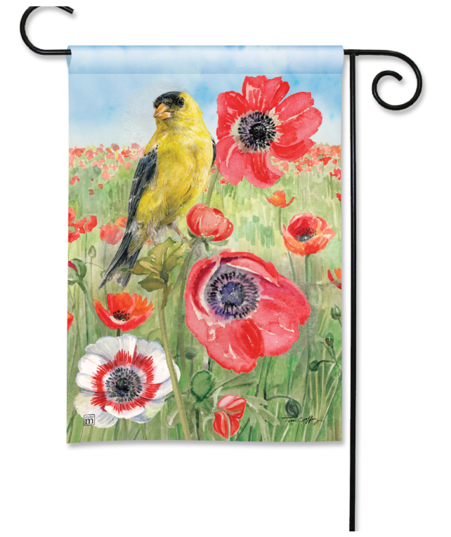 Poppy Field Garden Flag