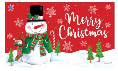 Red & Green Snowman Mat