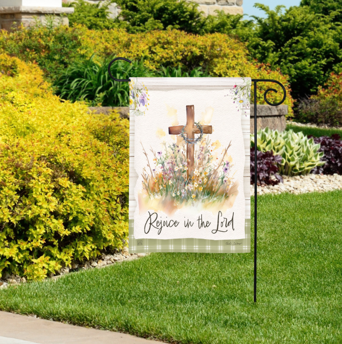 Rejoice in the Lord Garden Flag