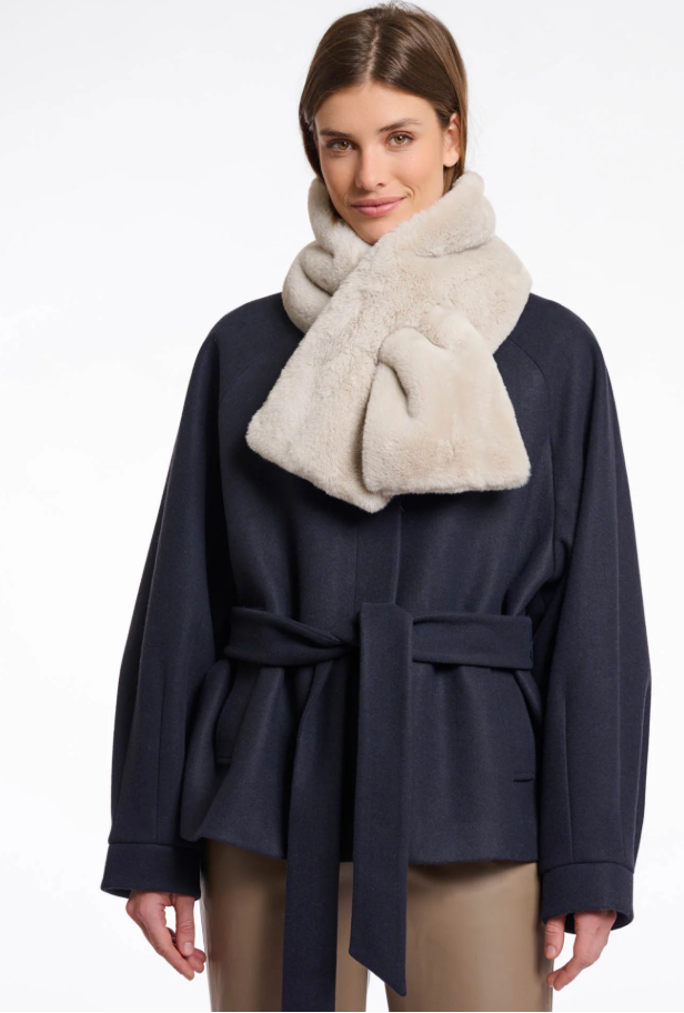 Rino & Pelle Oxo Faux-Fur Stip Scarf