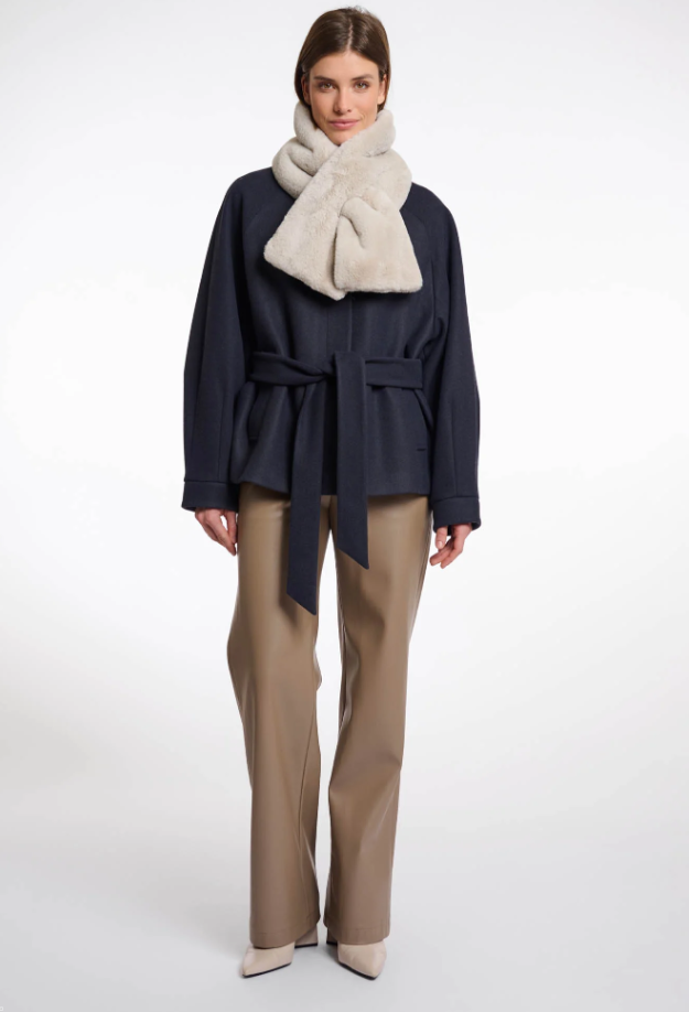 Rino & Pelle Oxo Faux-Fur Stip Scarf