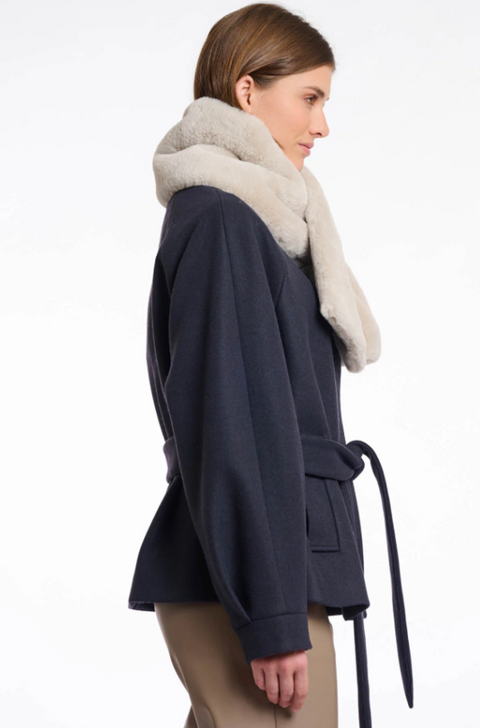 Rino & Pelle Oxo Faux-Fur Stip Scarf