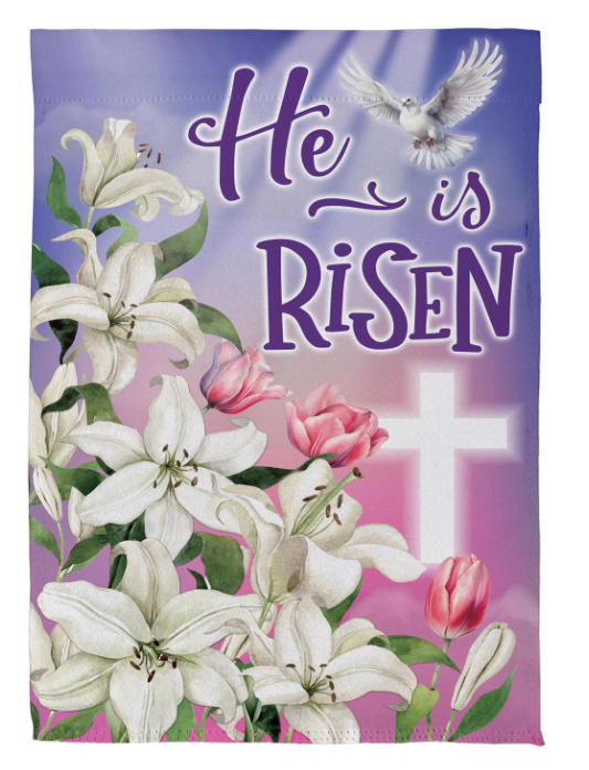 Risen Easter Dove Suede Flag