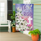 Risen Easter Dove Suede Flag