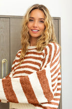 Mixed Stripe Comfy Sweater