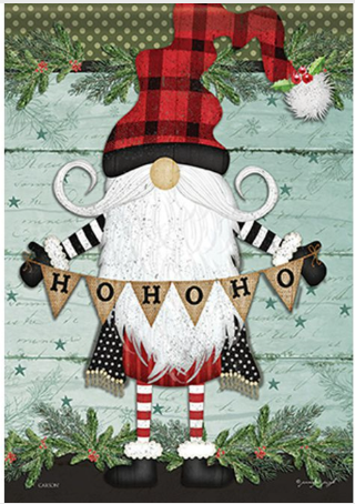 Santa Gnome DuraSoft Garden Flag