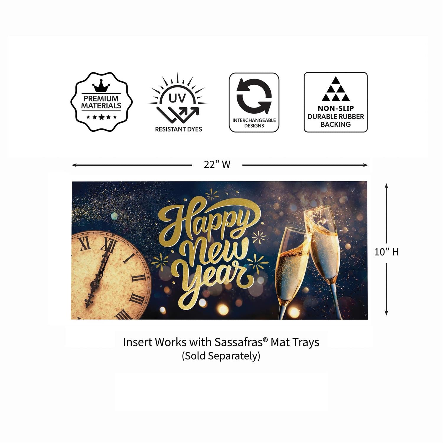Happy New Year Celebration Sassafras Switch Mat