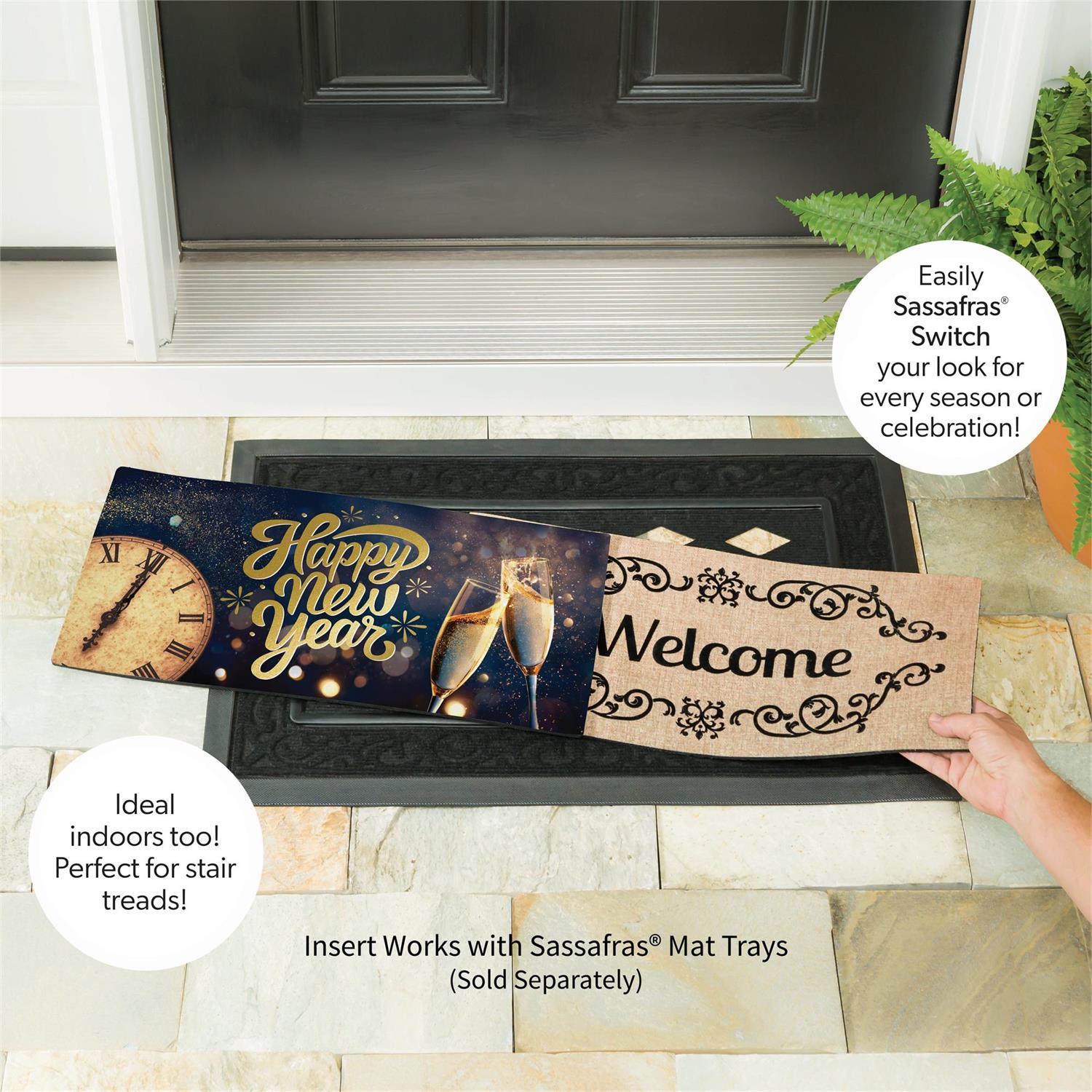 Happy New Year Celebration Sassafras Switch Mat