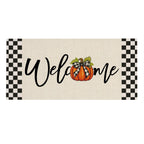 Checkered Bow Pumpkin Sassafras Switch Mat