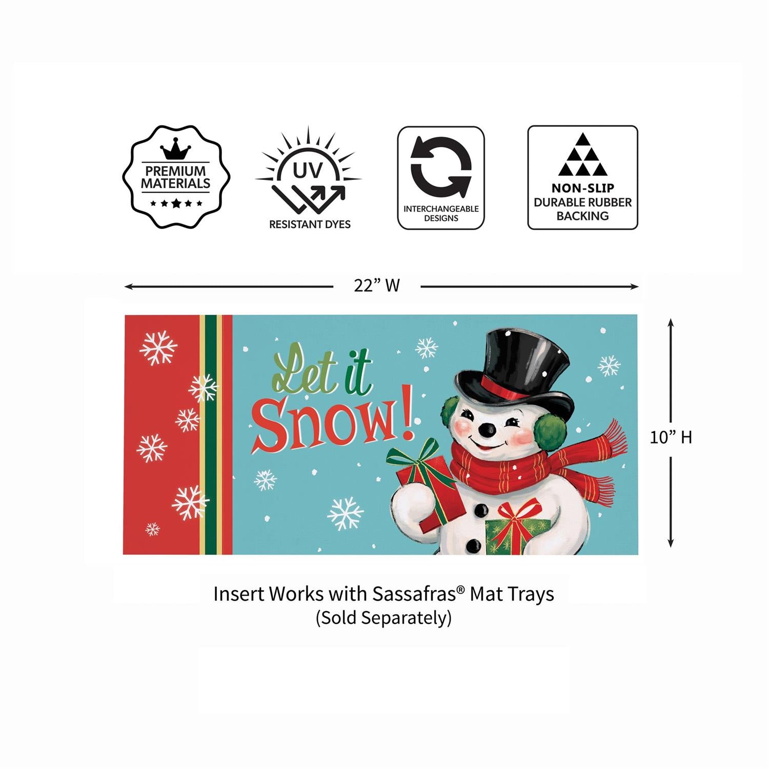 Heartfelt Cheer Snowman Sassafras Mat