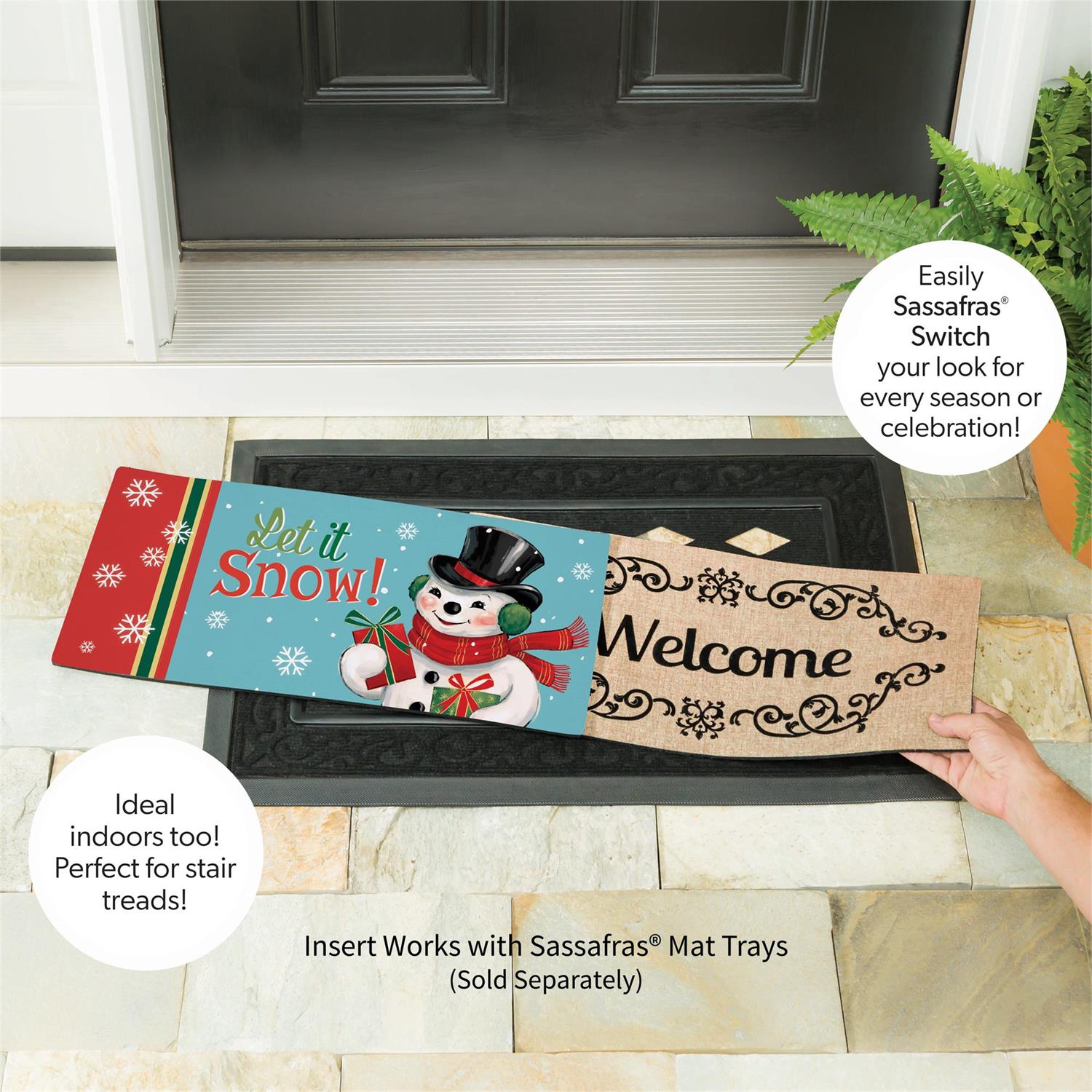 Heartfelt Cheer Snowman Sassafras Mat