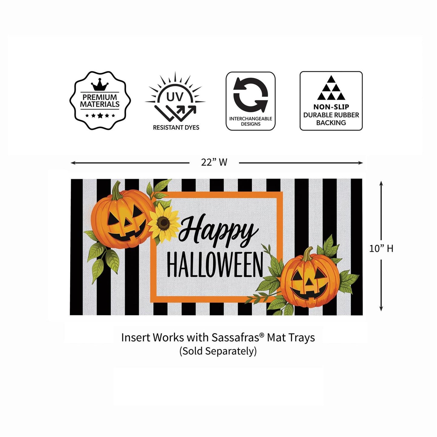 Happy Halloween Stripes Sassafras Switch Mat