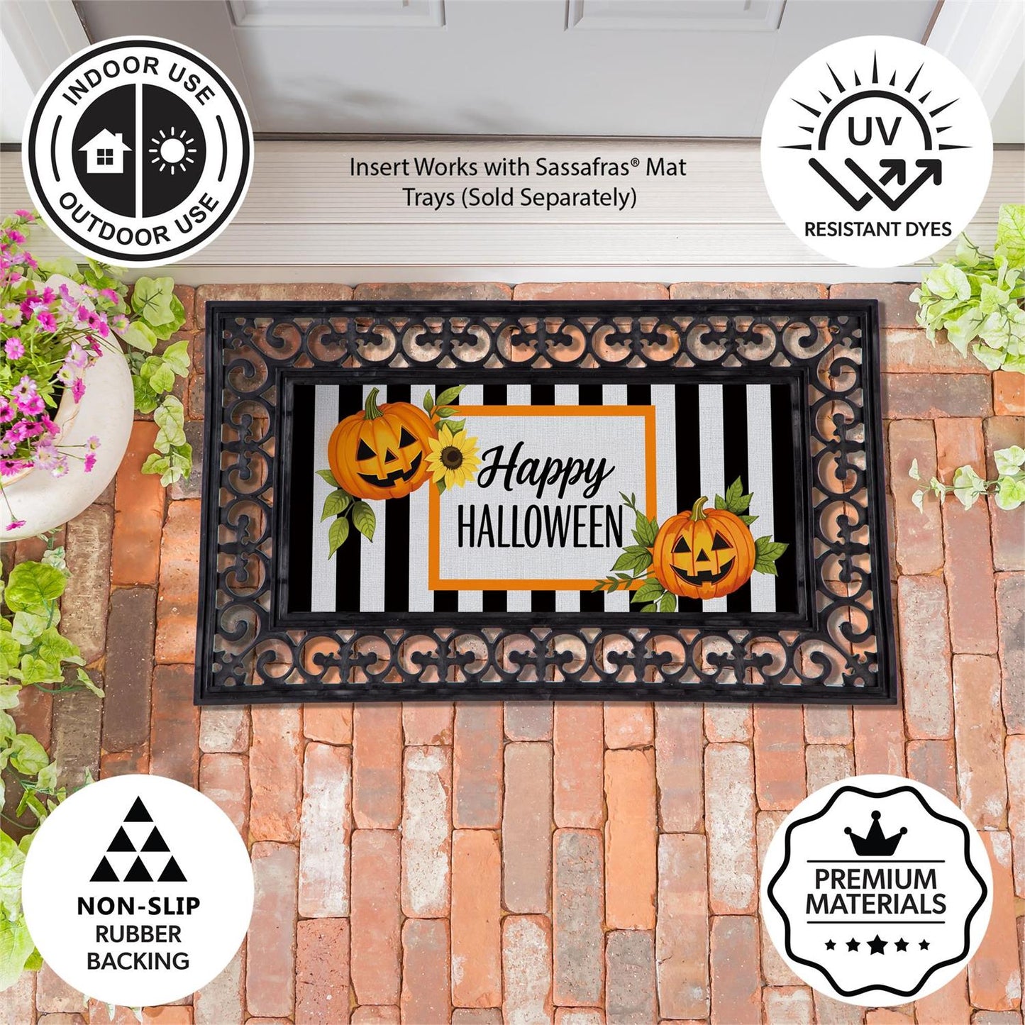 Happy Halloween Stripes Sassafras Switch Mat