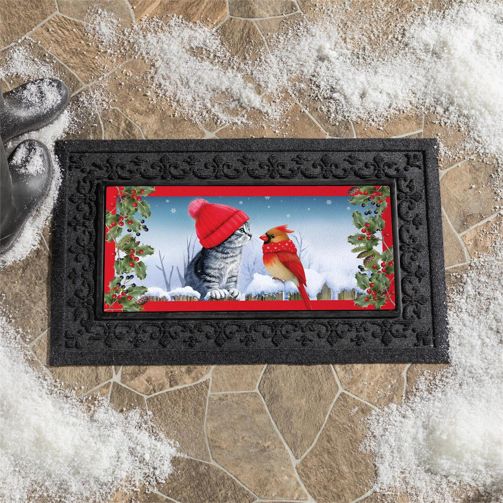 Kitten & Cardinal Winter Friends Sassafras Switch Mat