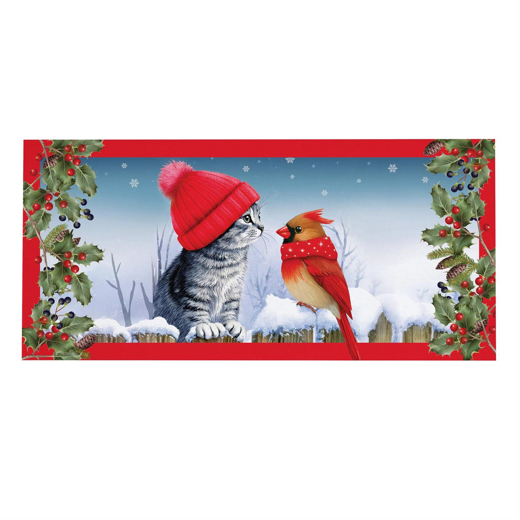 Kitten & Cardinal Winter Friends Sassafras Switch Mat