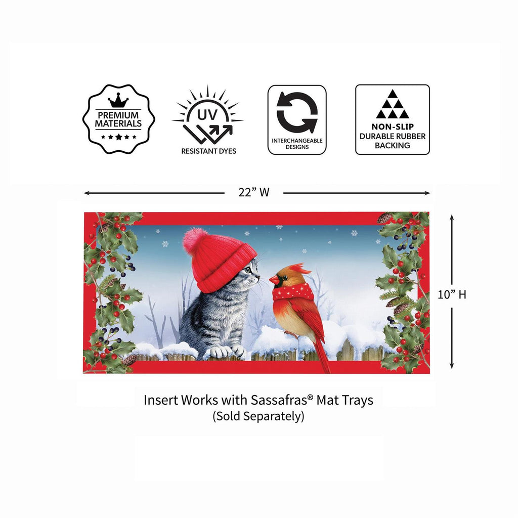 Kitten & Cardinal Winter Friends Sassafras Switch Mat