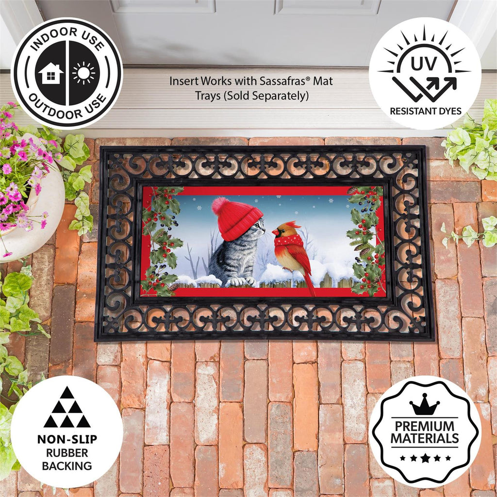 Kitten & Cardinal Winter Friends Sassafras Switch Mat