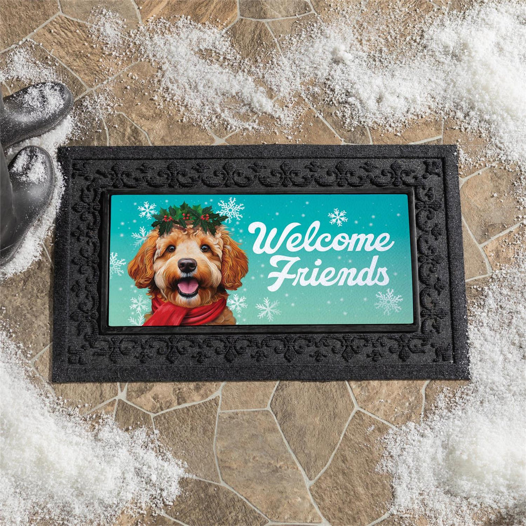 Happy Winter Goldendoodle Sassafras Switch Mat