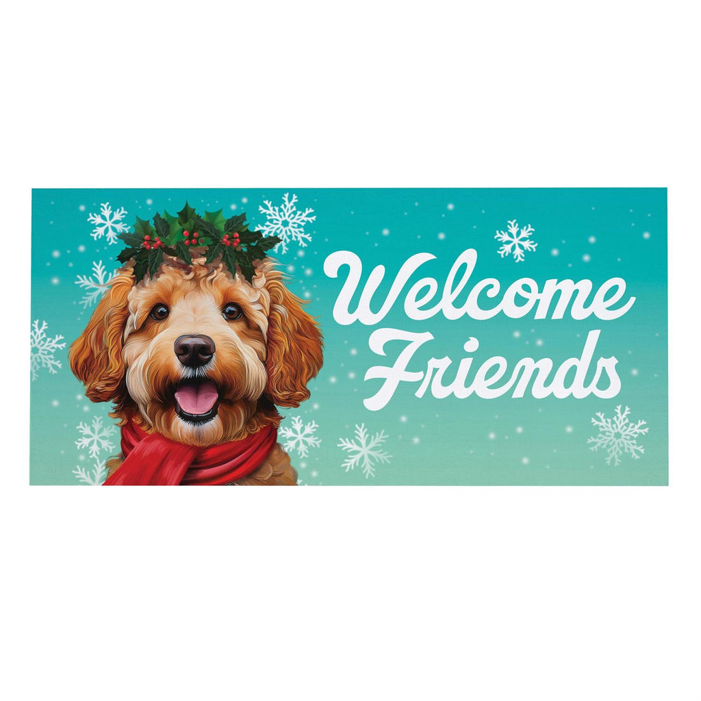Happy Winter Goldendoodle Sassafras Switch Mat