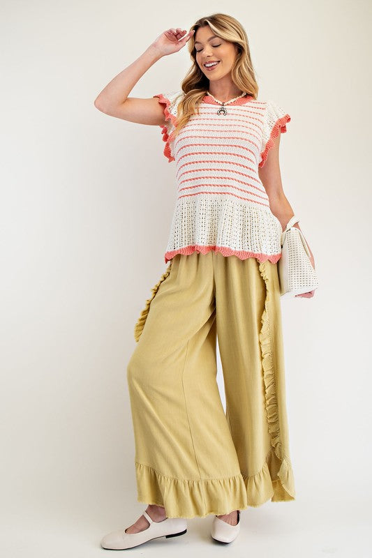 Sammy STRIPE PATTERNED KNIT SWEATER TOP