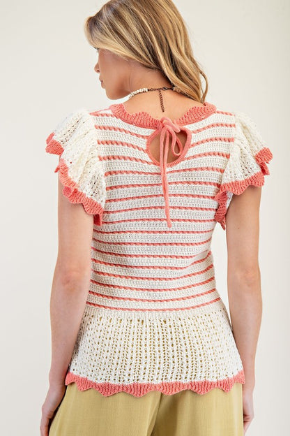 Sammy STRIPE PATTERNED KNIT SWEATER TOP