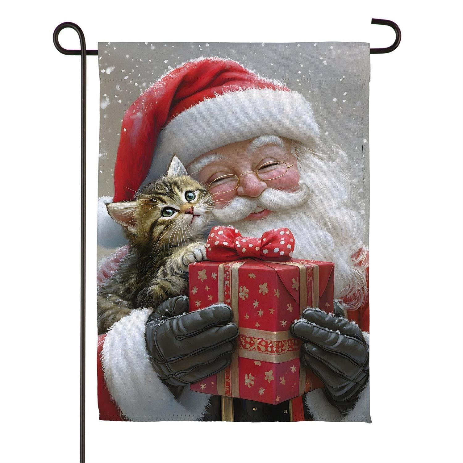 Purrfect Christmas Gift Suede Flag