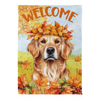Pet Central Leaf Golden Retriever Suede Flag