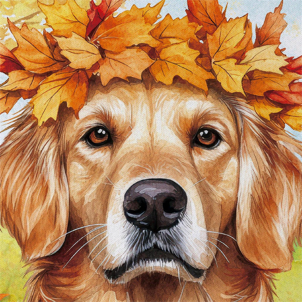 Pet Central Leaf Golden Retriever Suede Flag