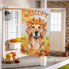 Pet Central Leaf Golden Retriever Suede Flag