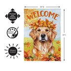 Pet Central Leaf Golden Retriever Suede Flag