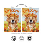 Pet Central Leaf Golden Retriever Suede Flag