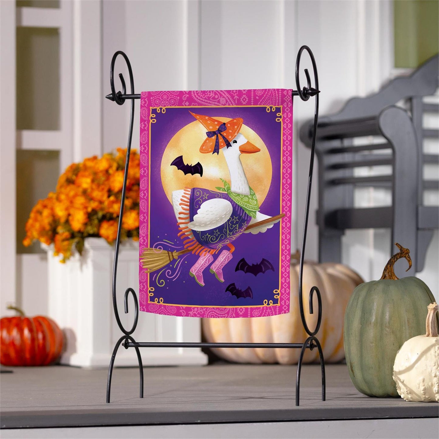 Witchy Goose Suede Flag
