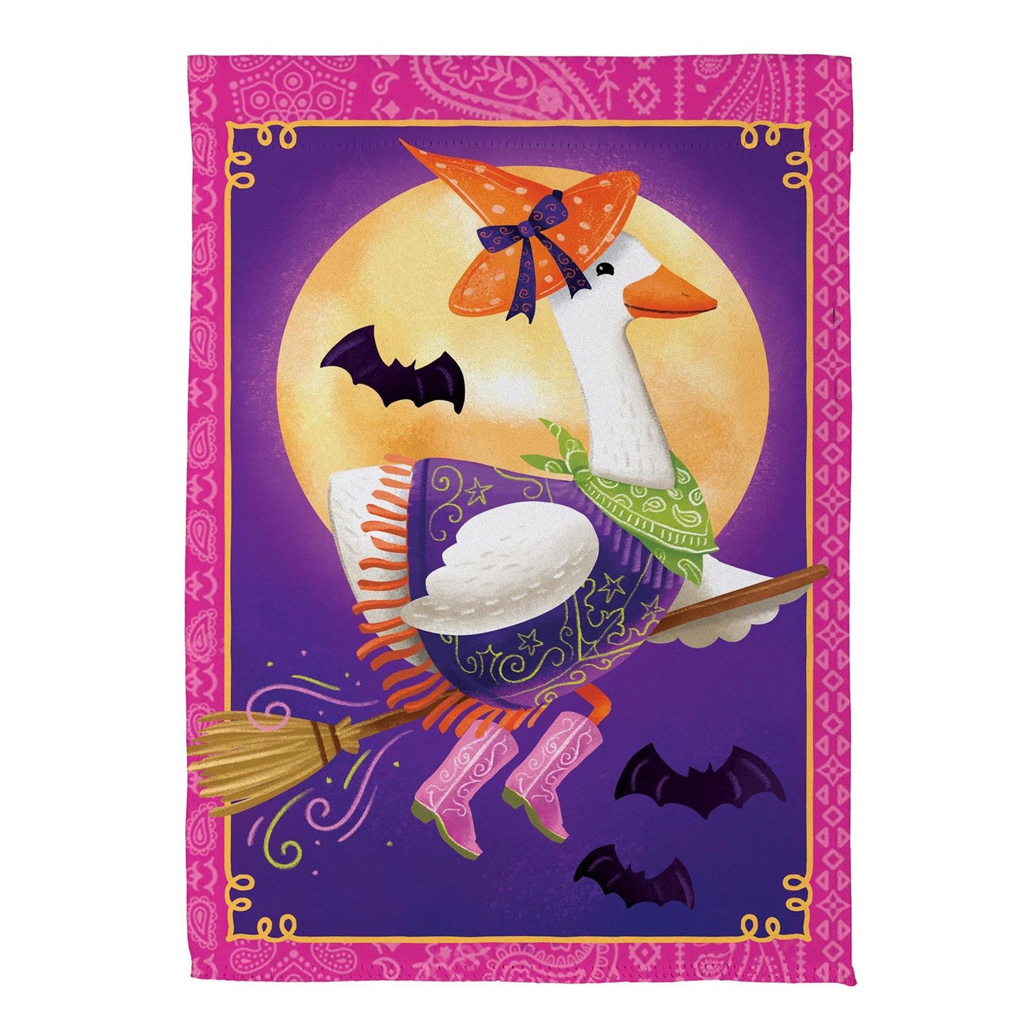 Witchy Goose Suede Flag