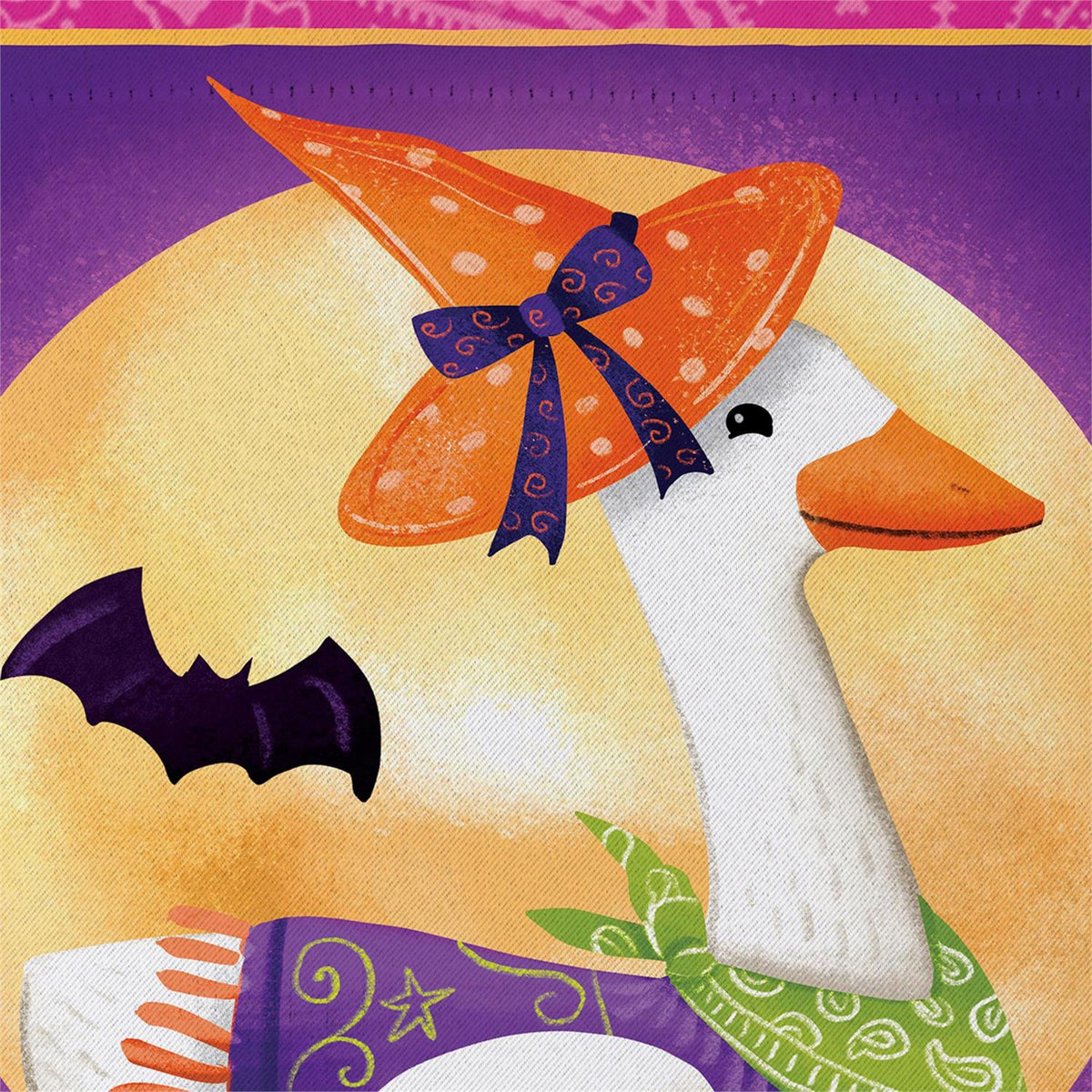 Witchy Goose Suede Flag