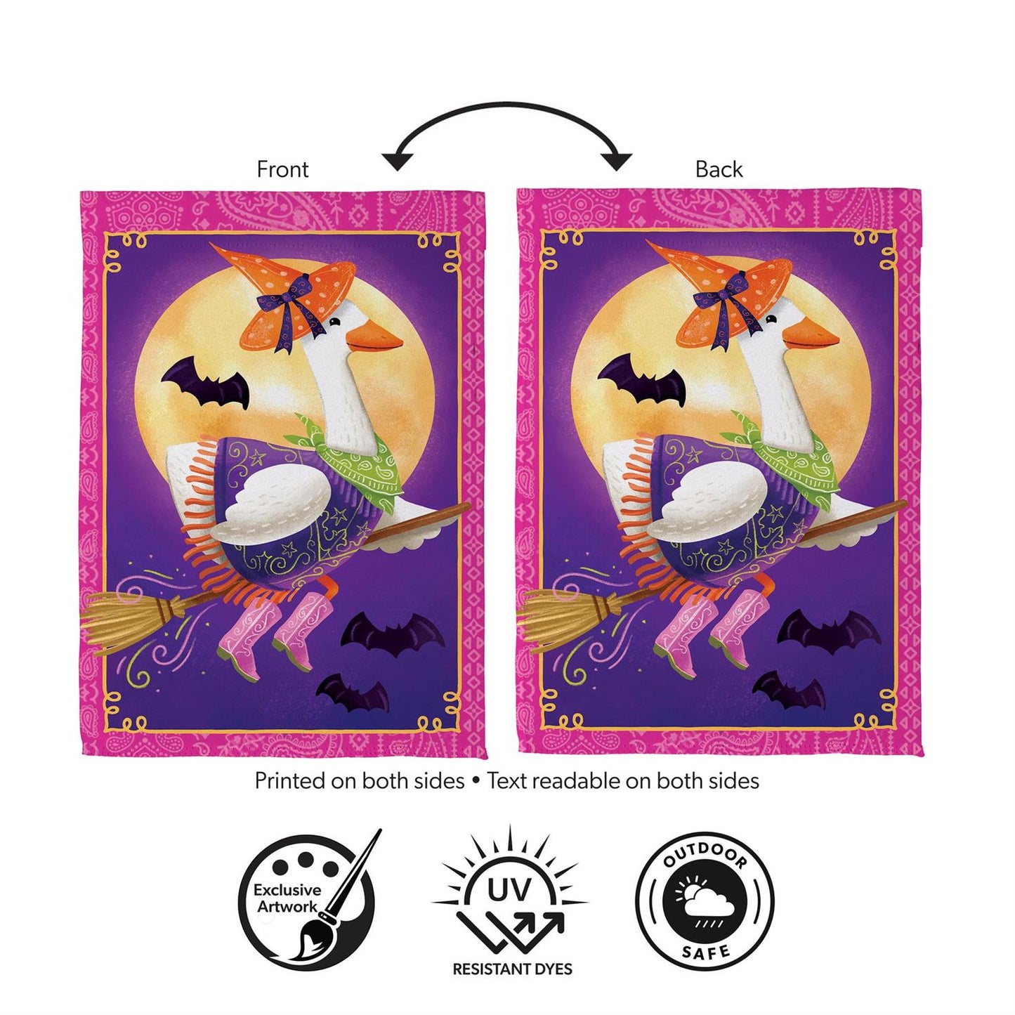 Witchy Goose Suede Flag
