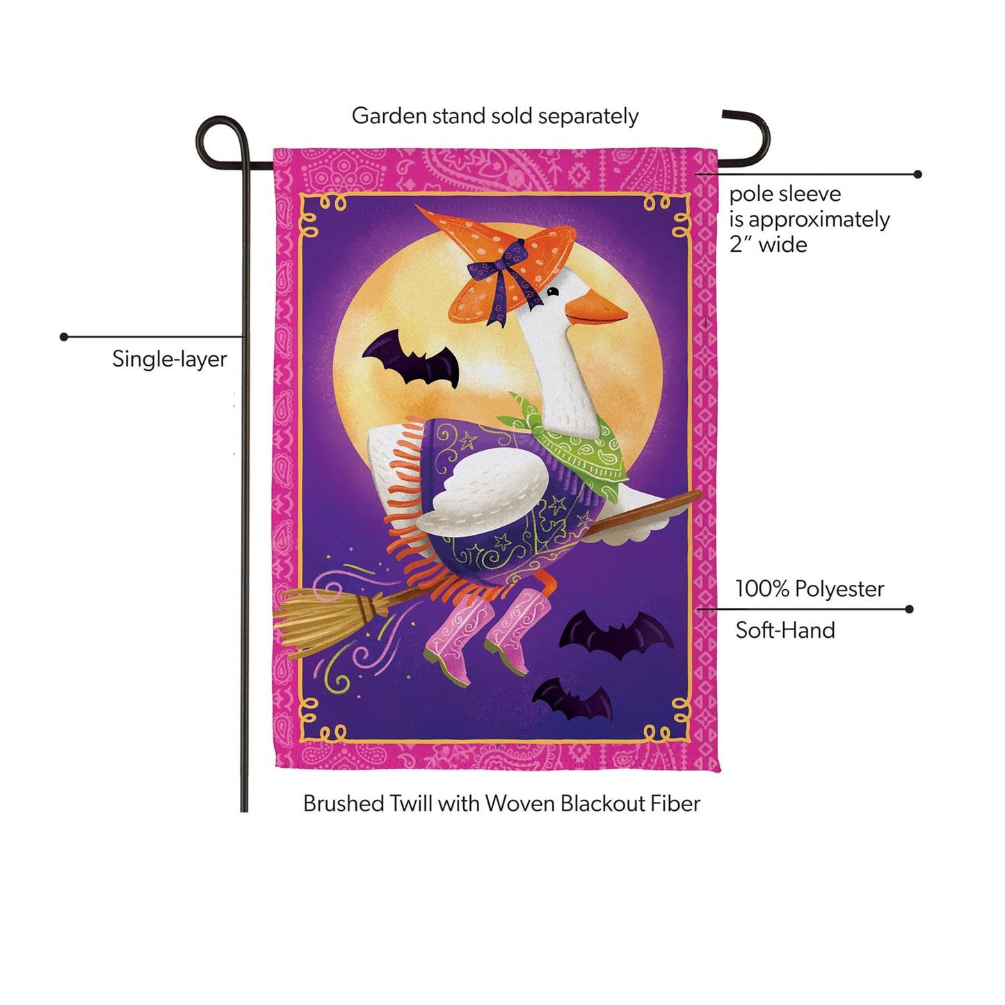 Witchy Goose Suede Flag