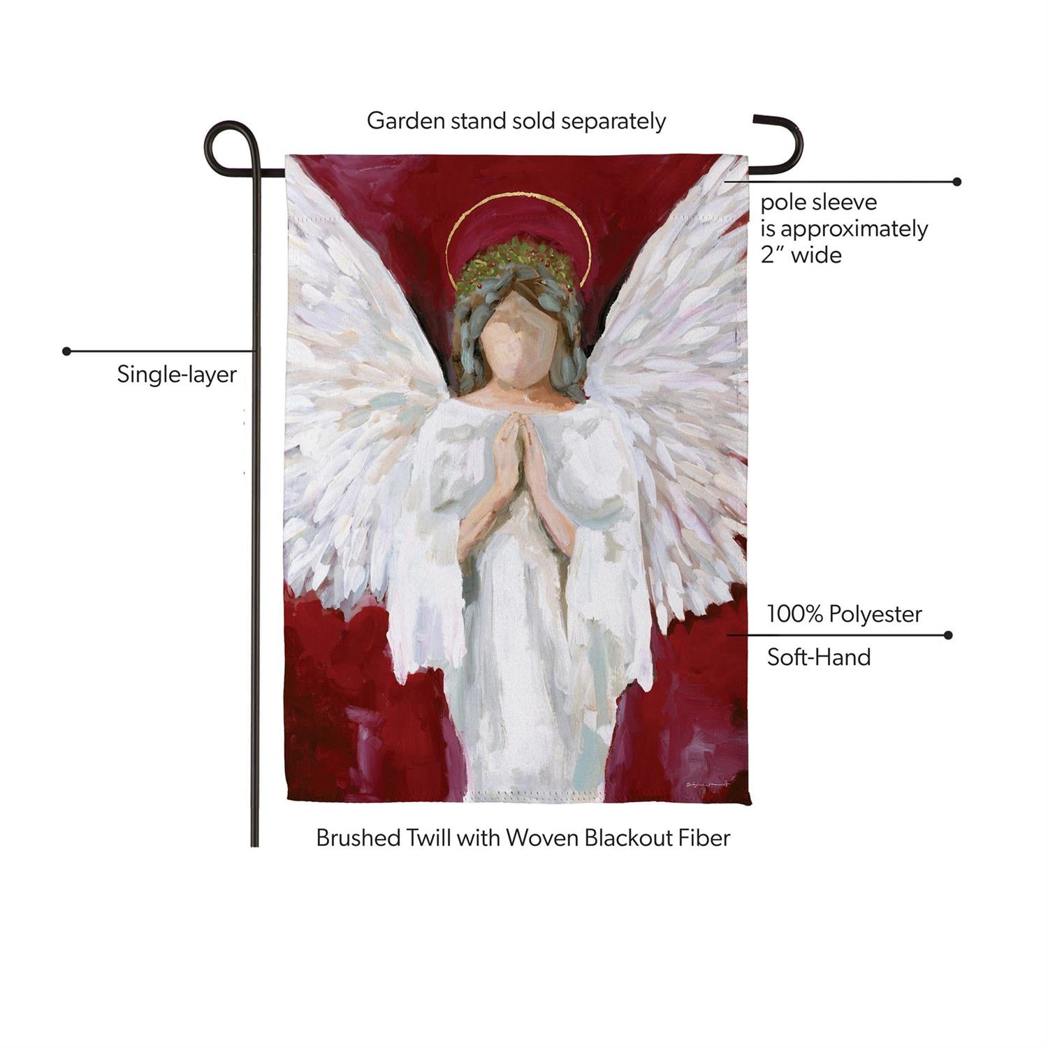 Praying Angel Suede Flag