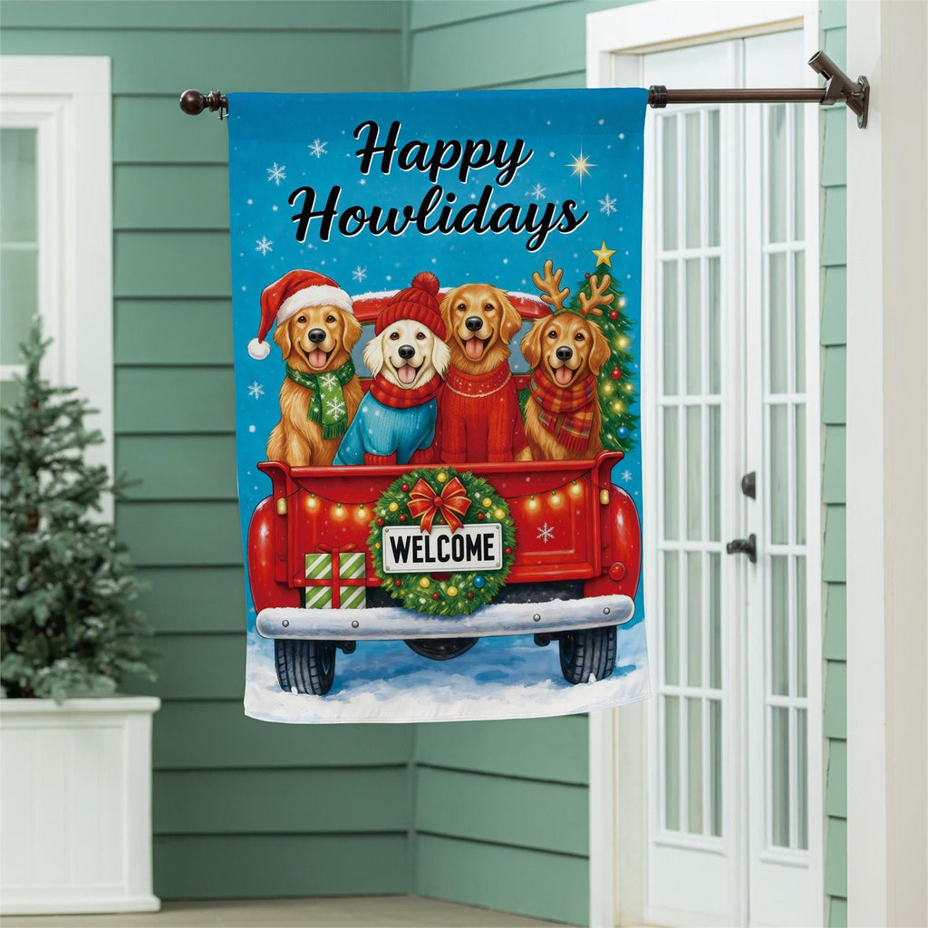 Happy Howlidays Suede Flag