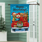 Happy Howlidays Suede Flag