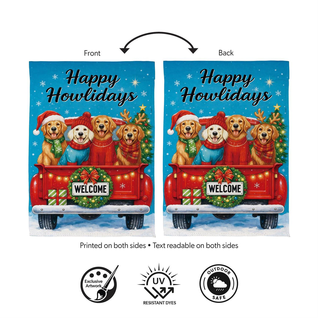 Happy Howlidays Suede Flag