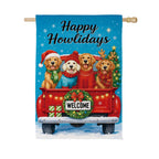 Happy Howlidays Suede Flag