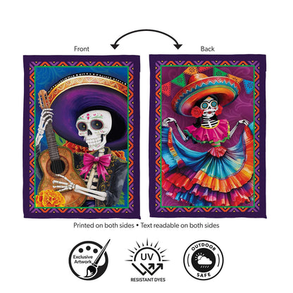Day Of The Dead Suede Front Back Flag