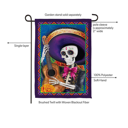 Day Of The Dead Suede Front Back Flag