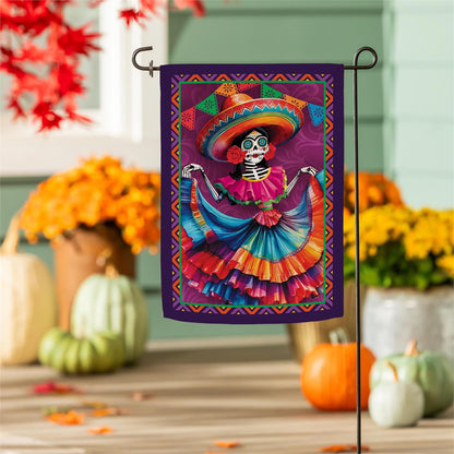 Day Of The Dead Suede Front Back Flag